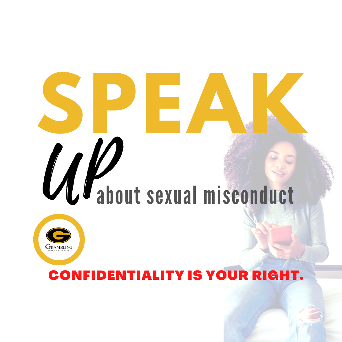 Speak Up about sexual misconduct